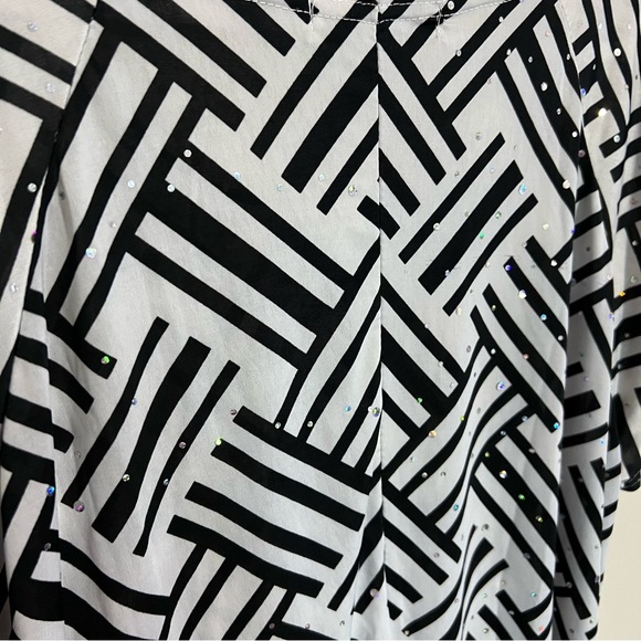 Second Skin NYC Black and White Sequin Top - Picture 7 of 7